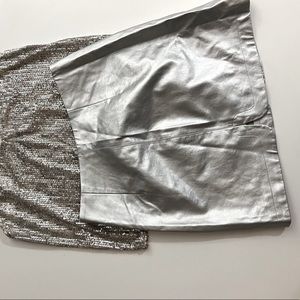 Silver Zara Mini Skirt
